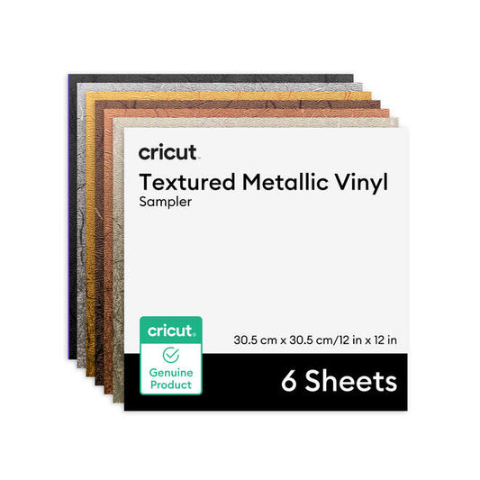 Textured Metallic Vinyl – Permanent, Luxe Sampler (0.3m / 12 in) (6 ct)