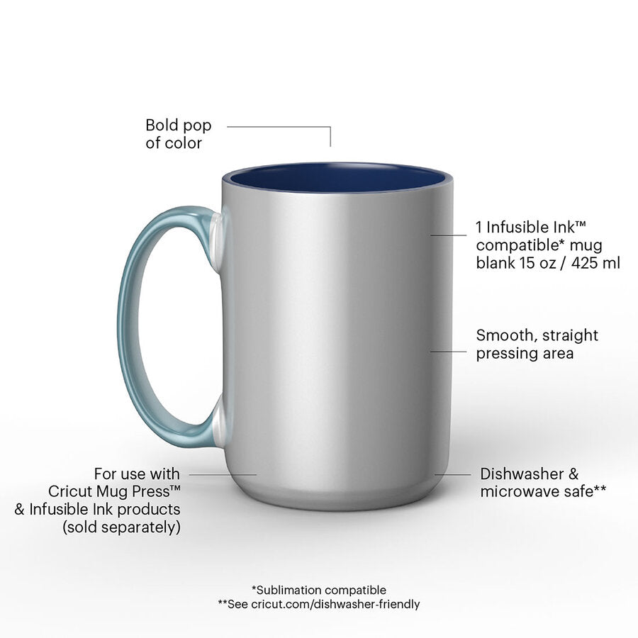 Beveled Ceramic Mug Blank - 15 oz/425 ml (1 ct)
