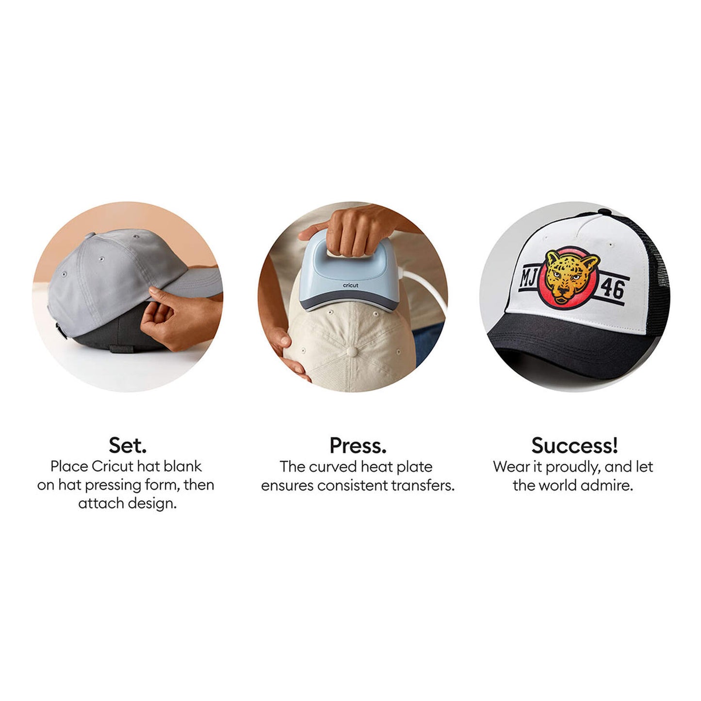 Cricut Trucker Hat, Black/White - 12ct