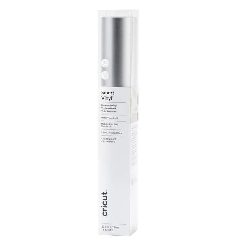 Matte Metallic Smart Vinyl™ – Removable, Silver (3 ft)