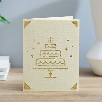 Cricut Joy™ Insert Cards, Cream/Gold Glitter