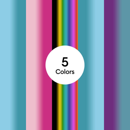 Temperature-Activated, Colour-Changing Vinyl – Permanent, Rainbow Sampler (0.3m / 12 in) (5 ct)