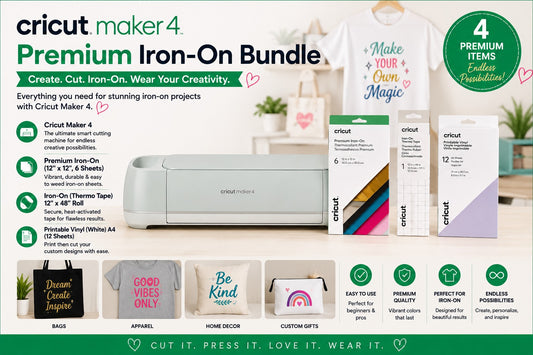 Cricut Maker 4 Premium Iron-On Bundle